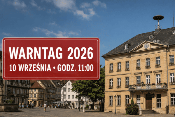 Warntag 2026 w Niemczech. 10 września odezwą się telefony i syreny