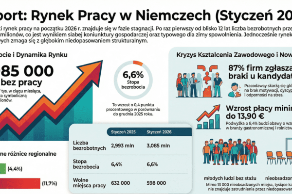 📉 Rynek pracy w Niemczech. Bezrobocie ponownie powyżej 3 milionów