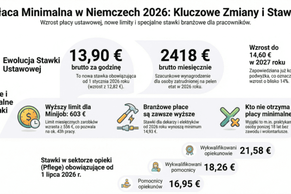 Płaca minimalna w Niemczech 2026. Ile wynosi💶