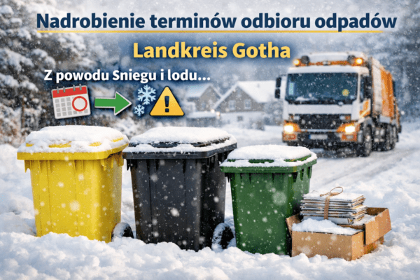 ♻️❄️ Landkreis Gotha: Odwołane terminy odbioru odpadów zostaną szybko nadrobione
