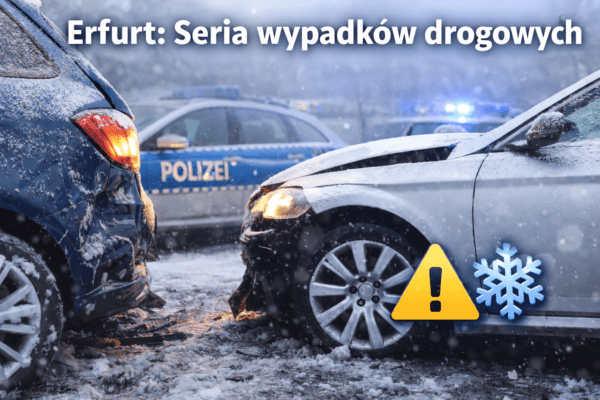 ❄️ Erfurt: Seria wypadków drogowych w poniedziałkowy poranek