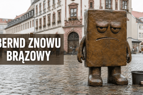Bernd das Brot znowu brązowy. Kultową figurę w Erfurcie wyczyszczono w jeden dzień