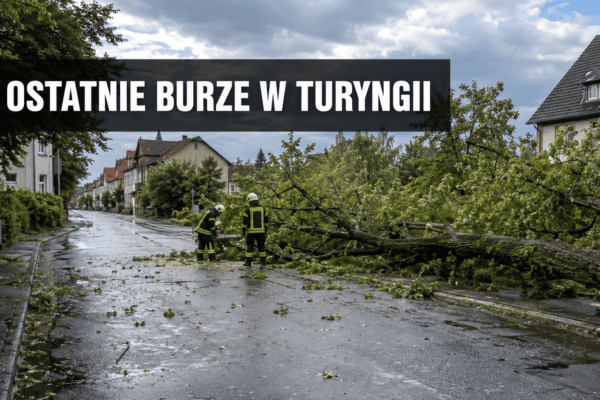 Ostatnie burze przeszły nad Turyngią. Nie żyje jedna osoba, drzewa spadały na samochody