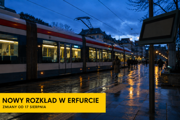 Zmiany w komunikacji miejskiej w Erfurcie od 17 sierpnia. Tramwaje wracają na swoje trasy