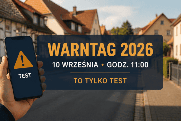 10 września alarmy w telefonach i syreny. Niemcy przetestują system ostrzegania