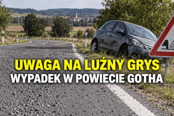 Luźny grys zaskoczył kierującą. Wypadek na drodze między Sättelstädt a Mechterstädt
